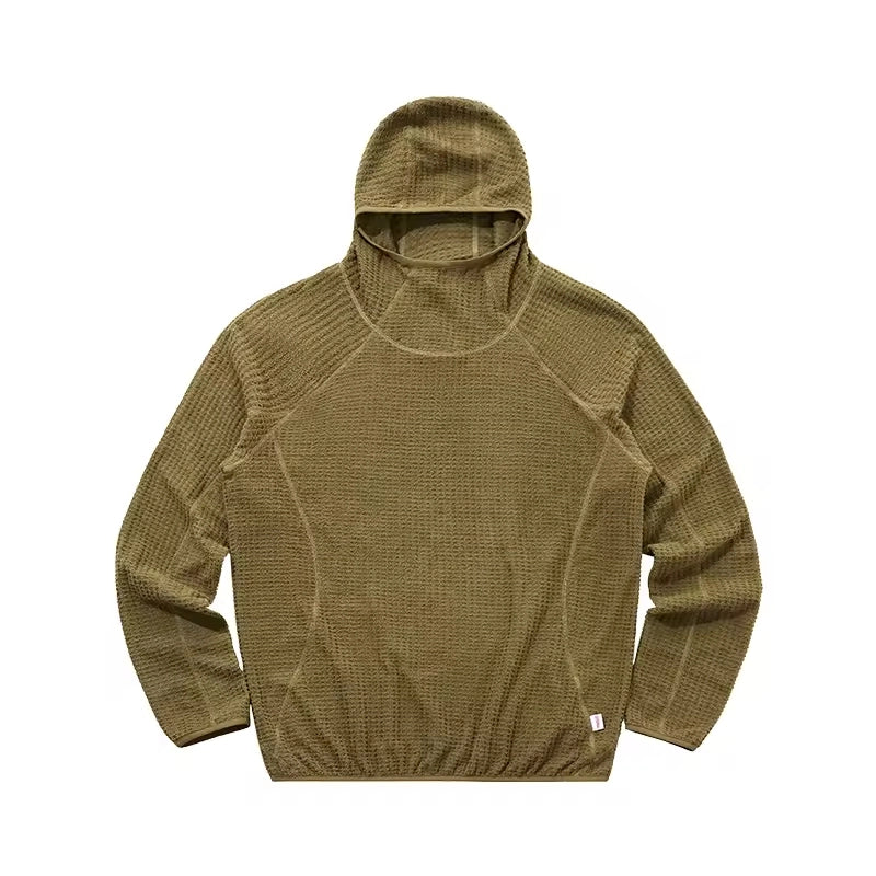 Nomad Hood - Felpa tecnica waffle con cappuccio integrale